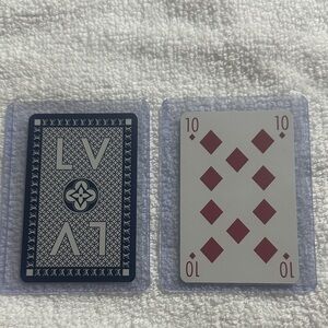 Louis Vuitton blue playing card 10 of diamonds with COA
